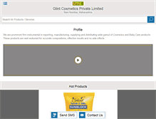 Tablet Screenshot of glintcosmeticsindia.com